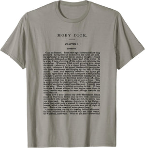Moby Dick Herman Melville First Page T-Shirt - T-Shirt | Sand