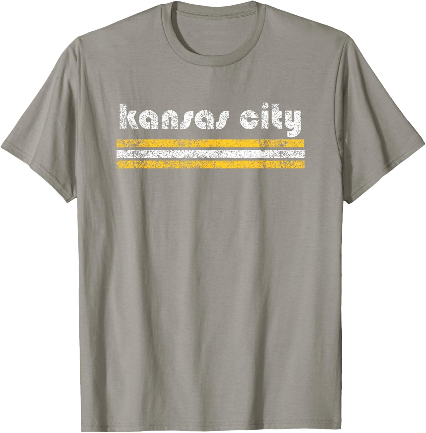 Kansas City Missouri Retro Vintage Weathered Throwback T-Shirt - T-Shirt | Sand