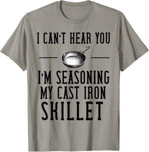 Cast Iron Pan Lover Frying Skillet Funny Cooking Chef T-Shirt - T-Shirt | Sand