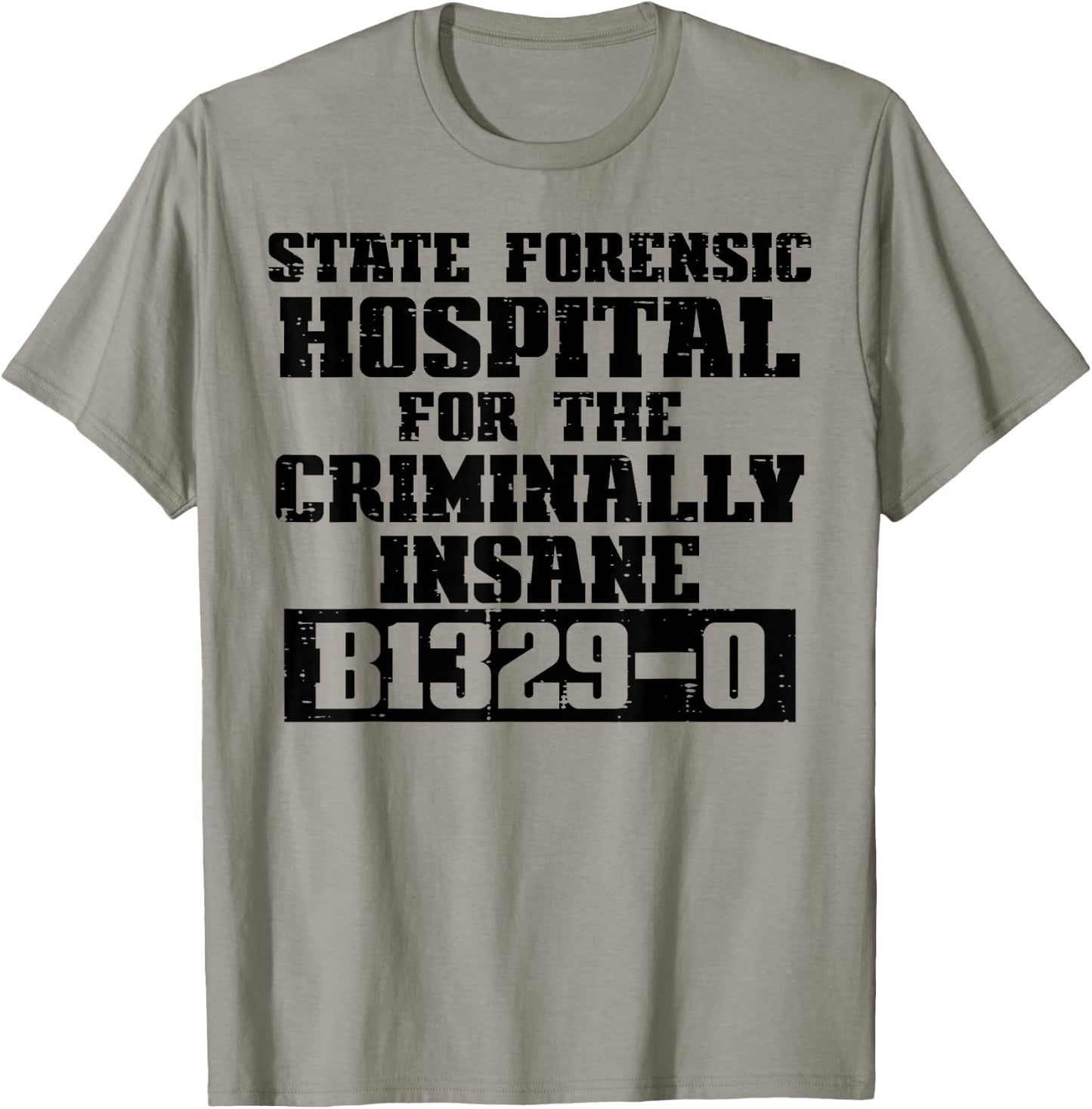Criminally Insane Jail Inmate Prisoner Fun Halloween Costume T-Shirt - T-Shirt | Sand