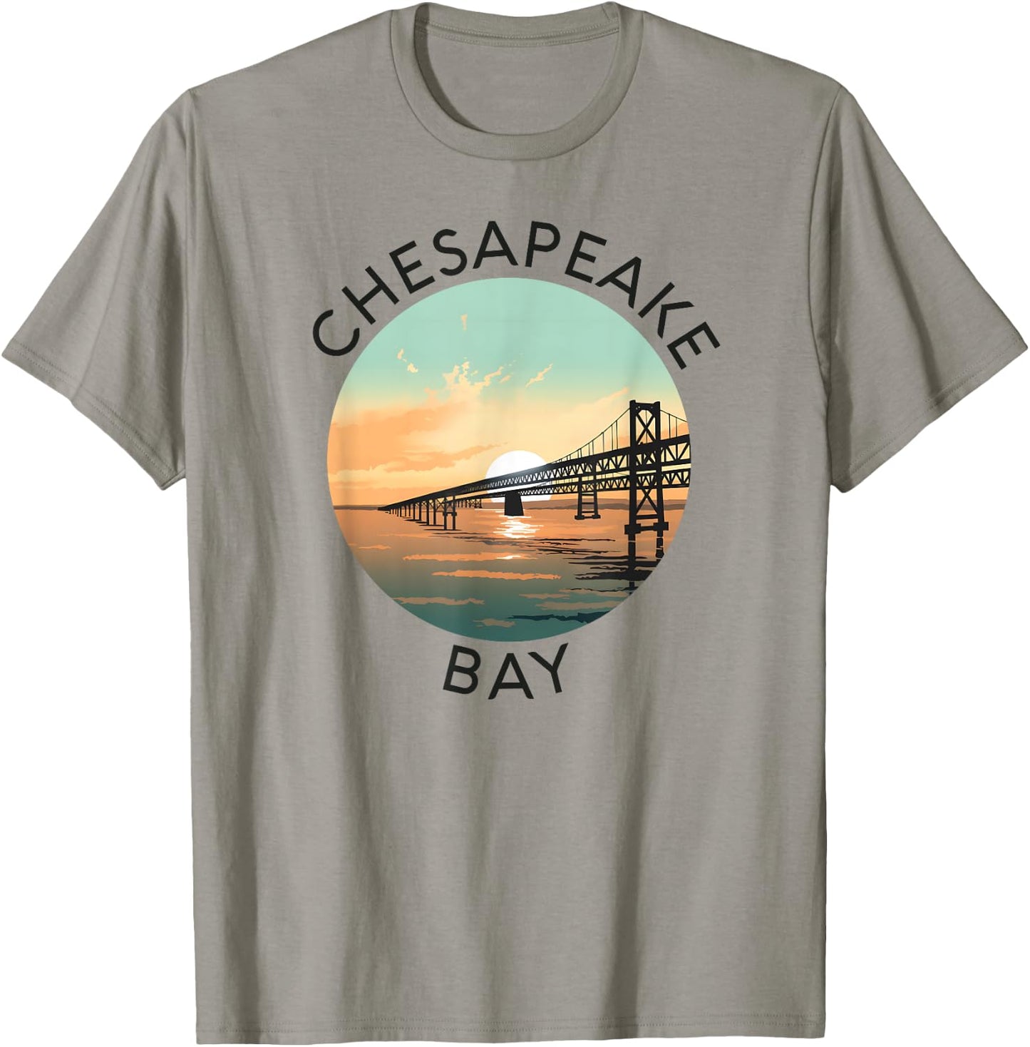 Chesapeake Bay Bridge Maryland Annapolis Kent Island Crab T-Shirt - T-Shirt | Sand