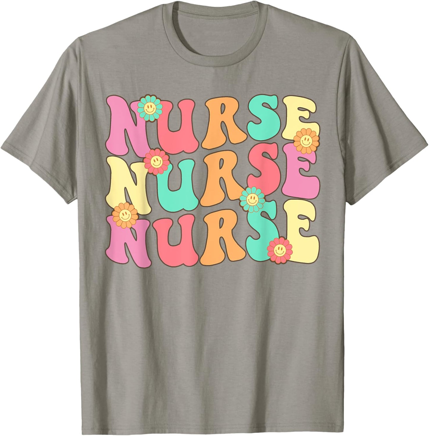 Nurse Women Groovy Future Nurse Appreciation ER Nursing T-Shirt - T-Shirt | Sand