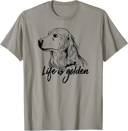 Golden Retriever Dog Life is golden retro vintage Women T-Shirt - T-Shirt | Sand