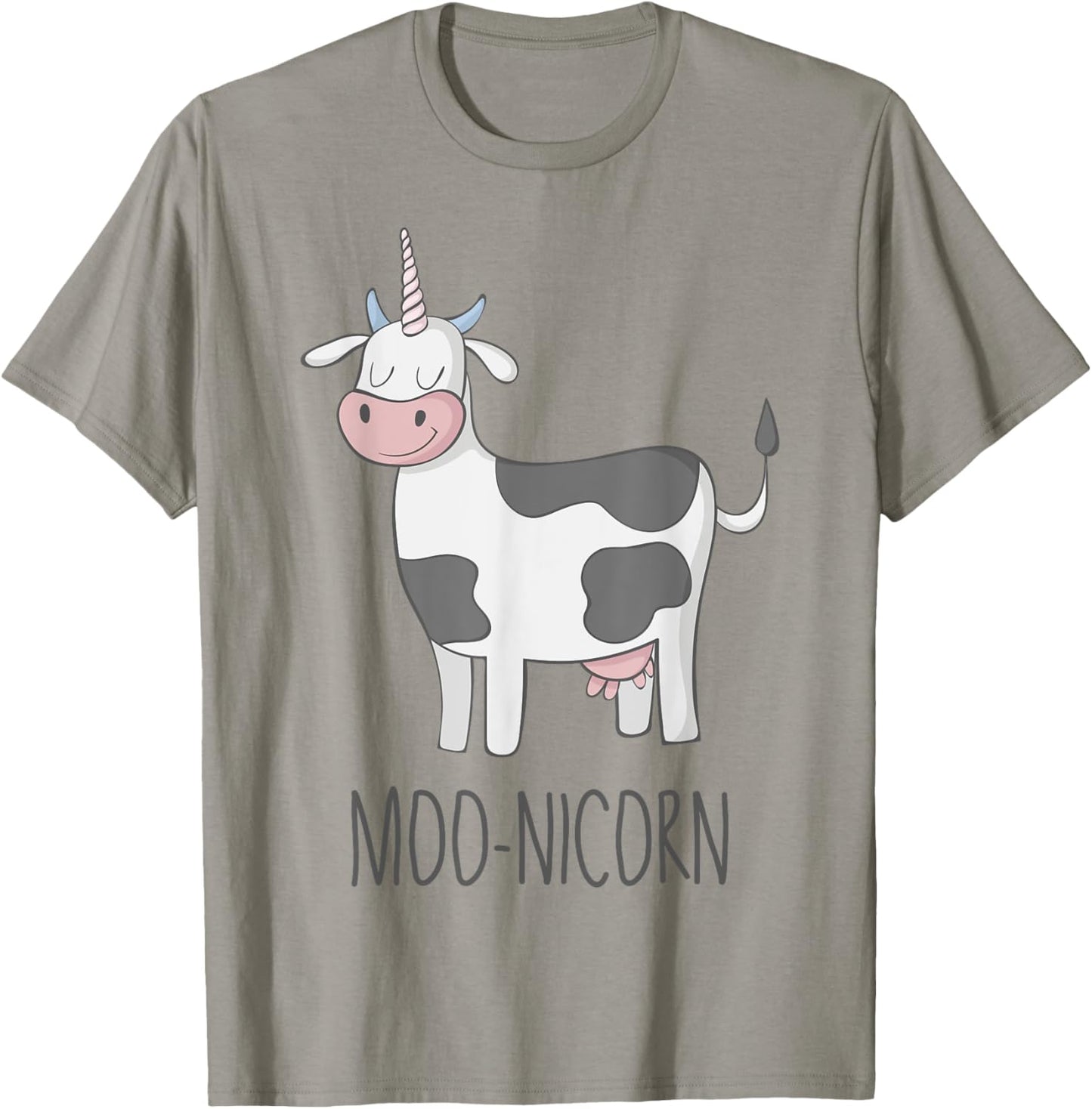 Moonicorn Funny Cow Unicorn T Shirt for Kids and Adults T-Shirt - T-Shirt | Sand