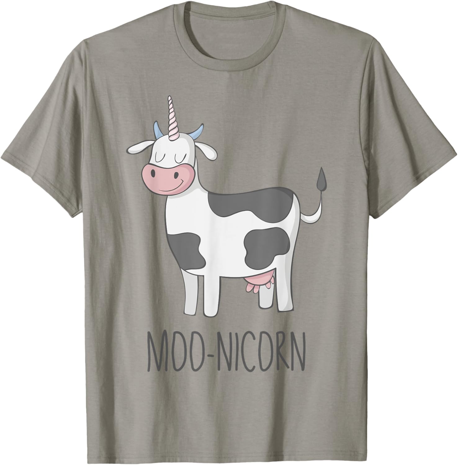 Moonicorn Funny Cow Unicorn T Shirt for Kids and Adults T-Shirt - T-Shirt | Sand