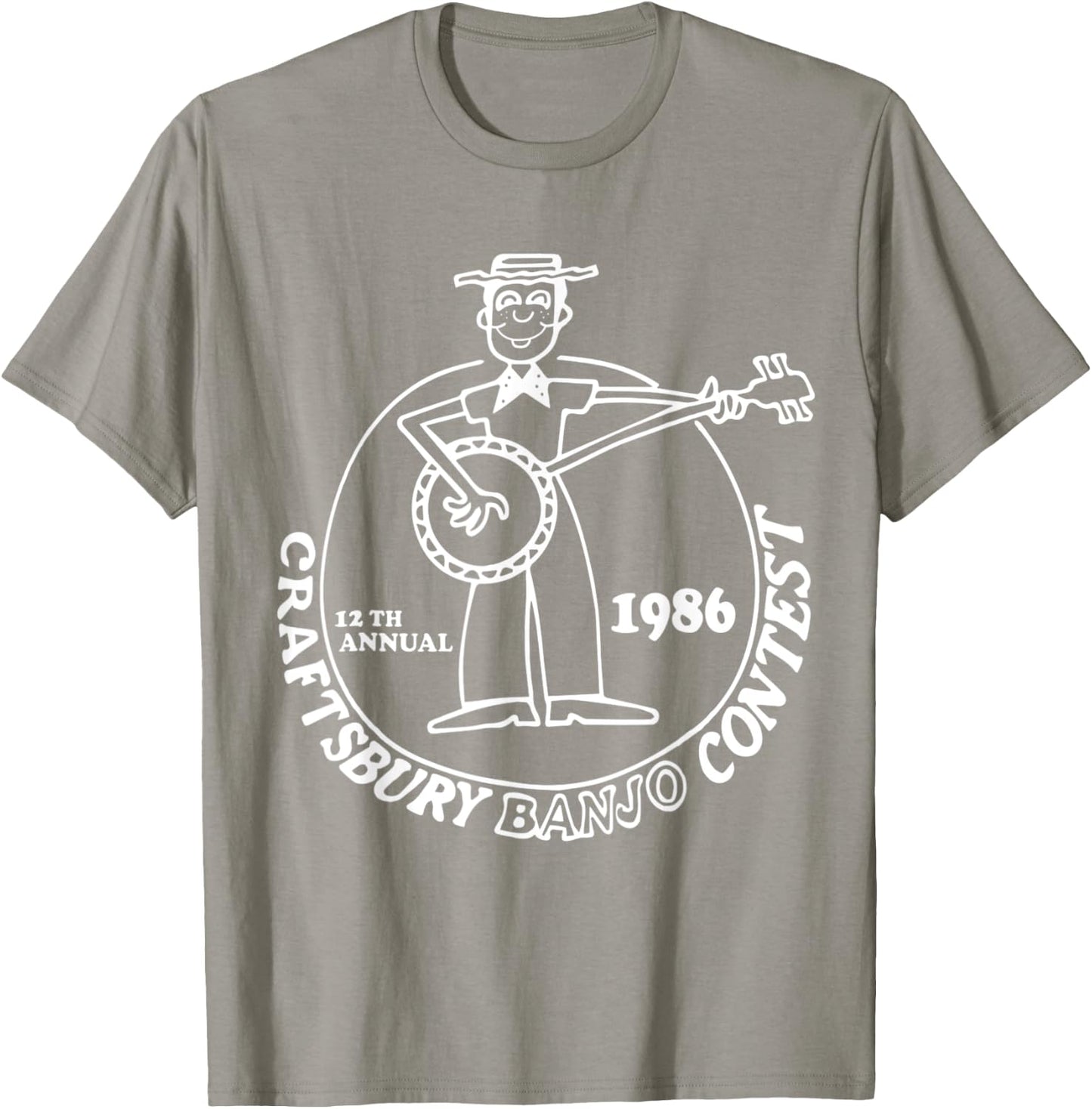 Craftsbury Banjo Contest 1986 Gift Ideas from the 80s T-Shirt - T-Shirt | Sand