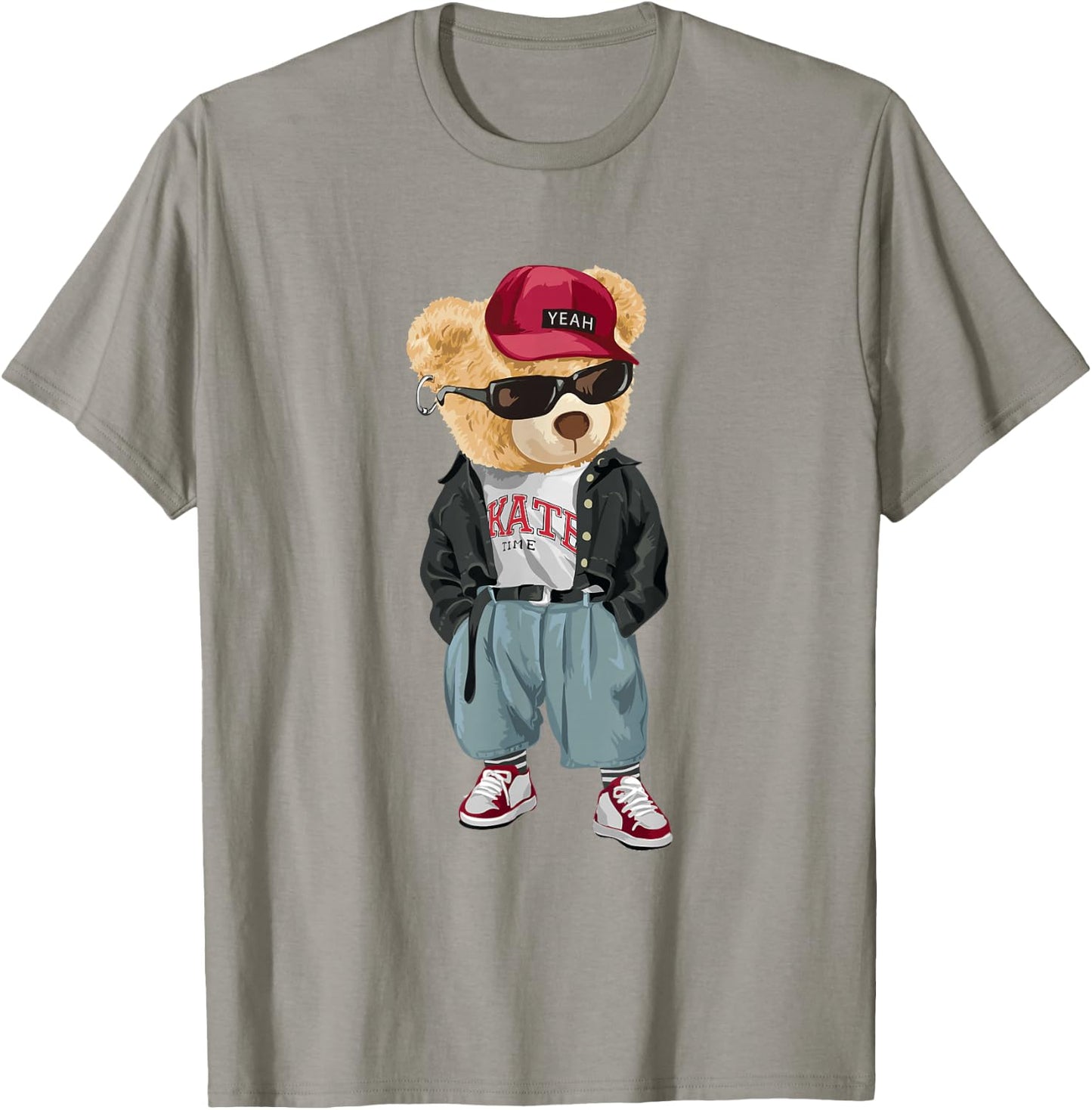 Punk Rocker Rapper Popster Punker Teddy Bear Rap Hip Hop T-Shirt - T-Shirt | Sand