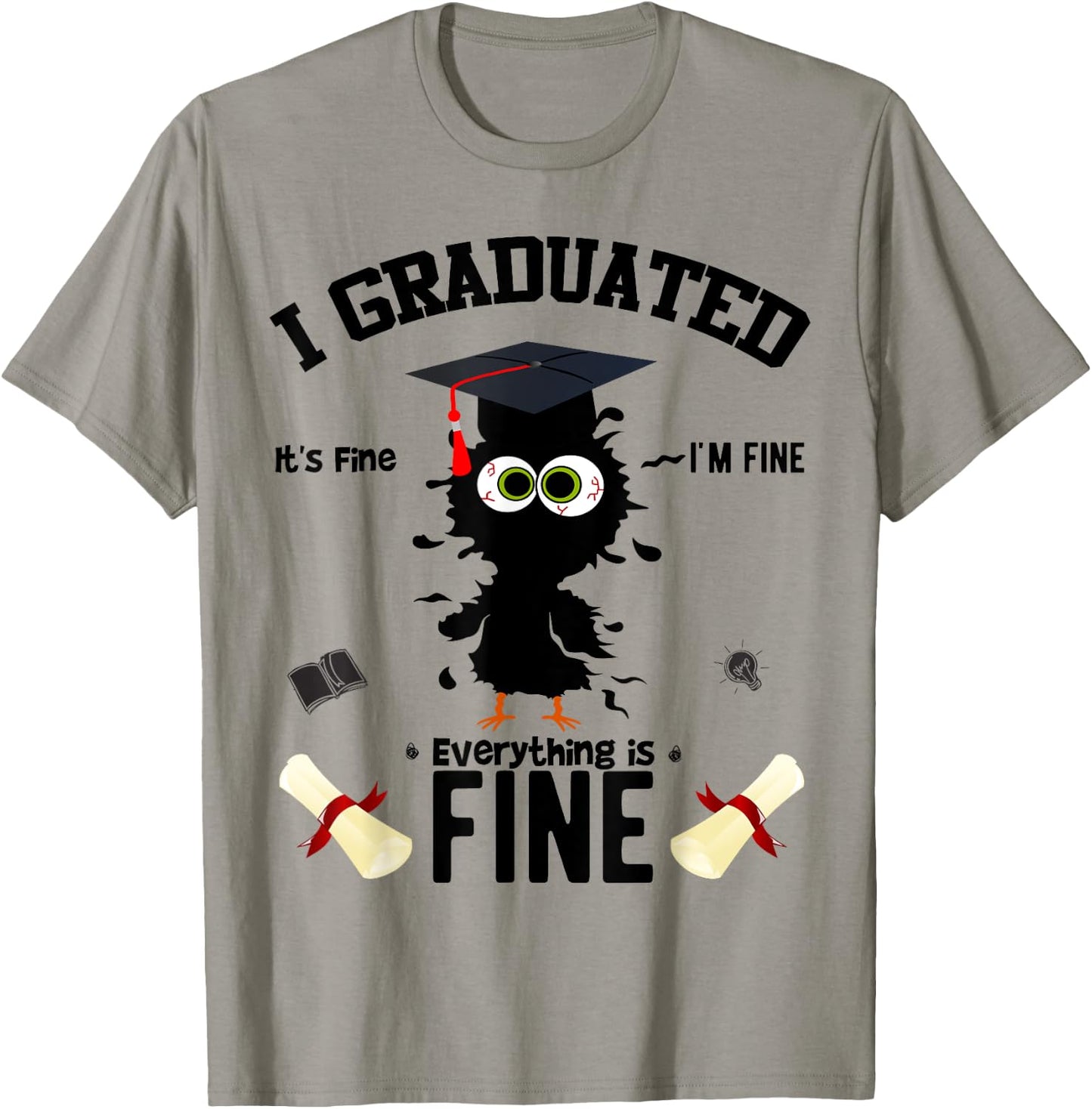 I Graduated Funny Chicken Graduation Graduate Class 2023 T-Shirt - T-Shirt | Sand