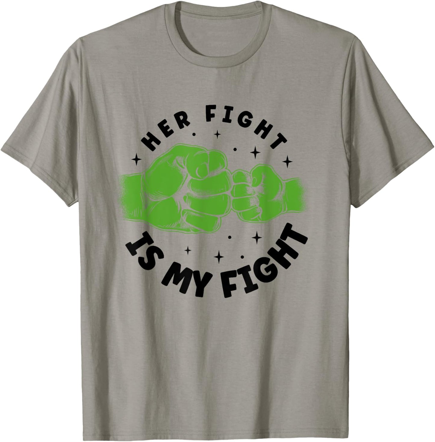 Her Fight Is My Fight Liver Cancer Awareness Survivor T-Shirt - T-Shirt | Sand