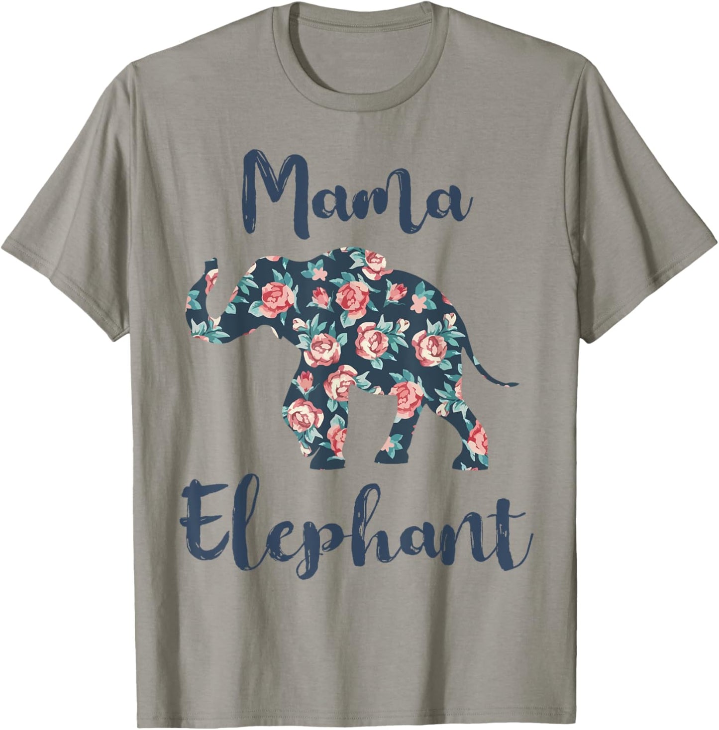 Mama Elephant Shirt Women Elephant Mom Mother Day Gift Funny T-Shirt - T-Shirt | Sand