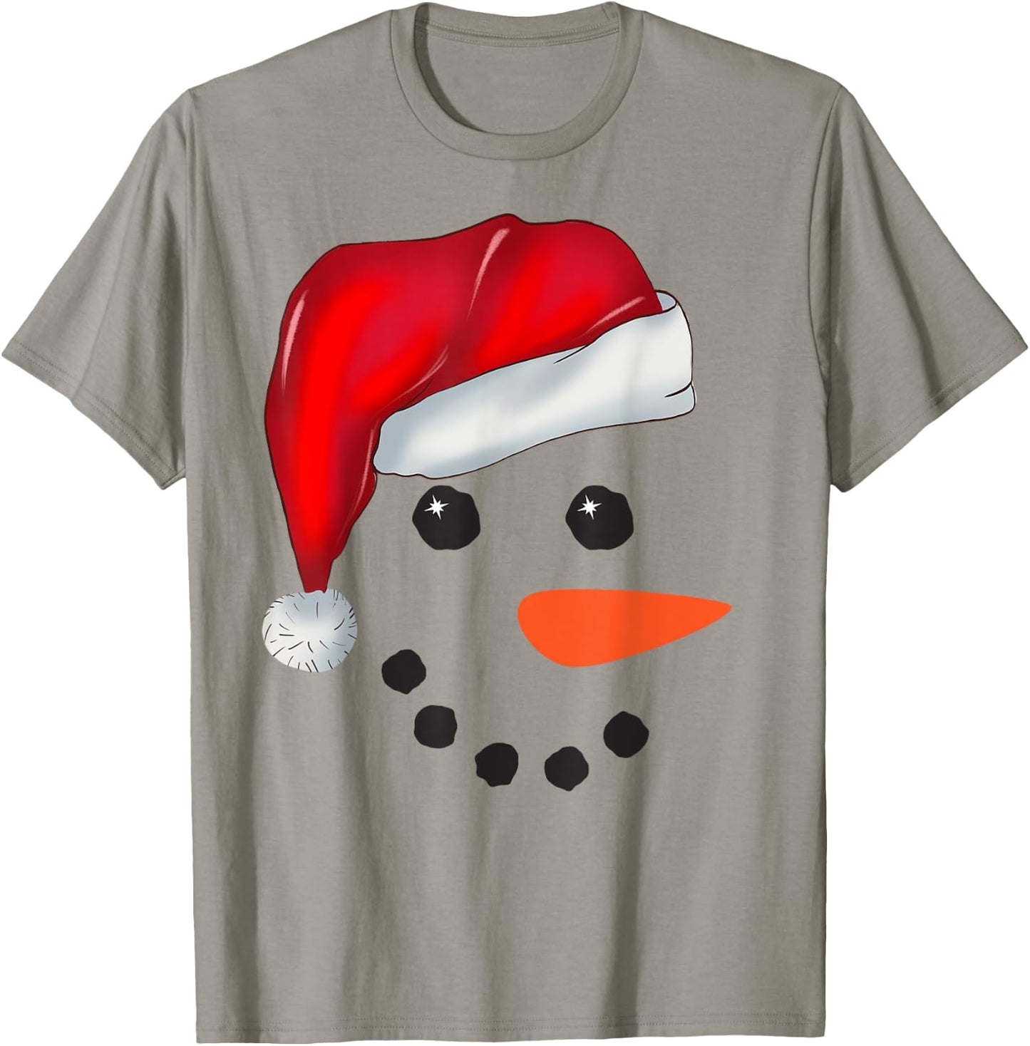 Face Snowman Christmas Matching Squad Family Men Women Kids T-Shirt - T-Shirt | Sand