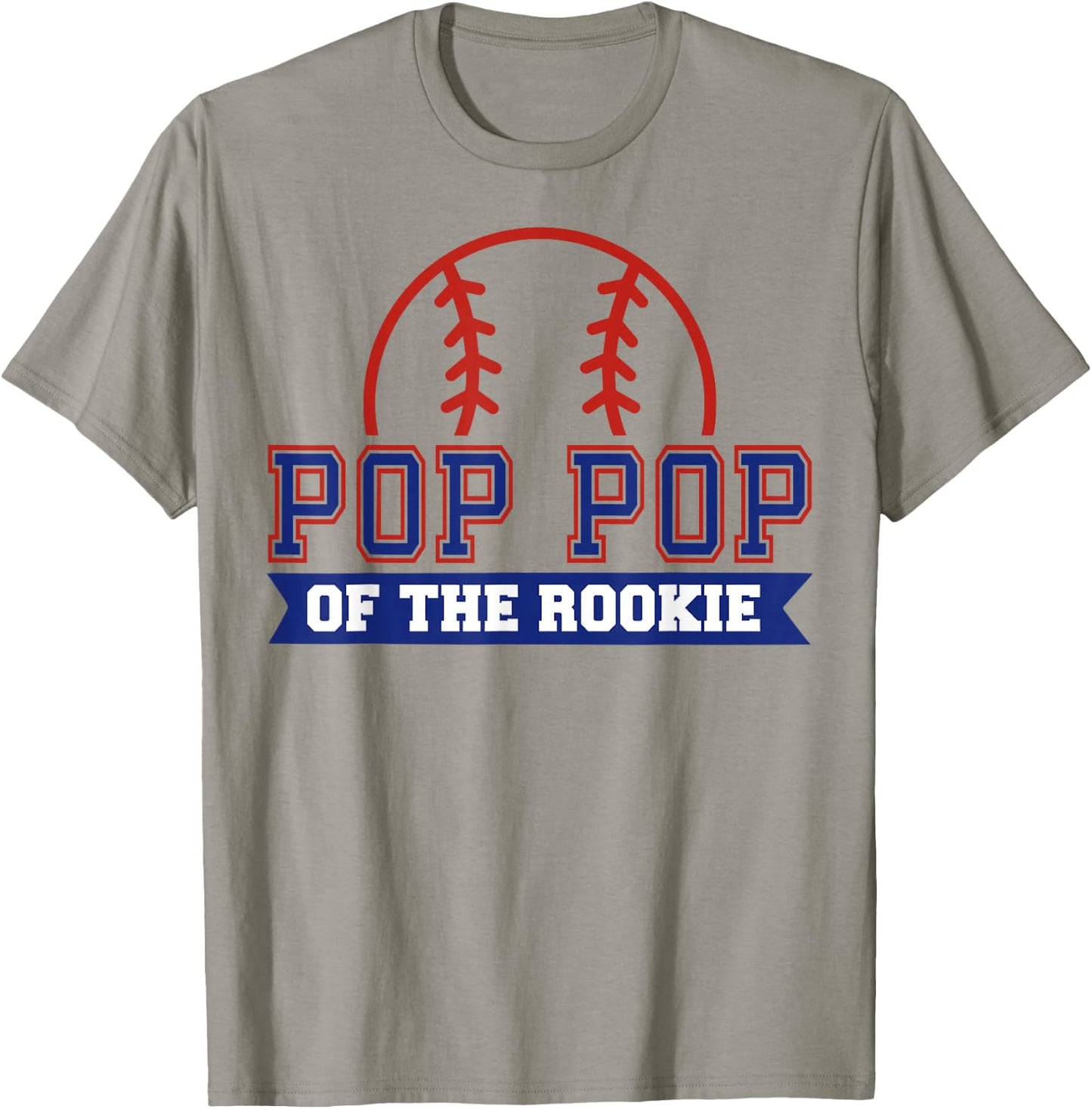 Pop Pop of Rookie 1st Birthday Baseball Theme Matching Party T-Shirt - T-Shirt | Sand