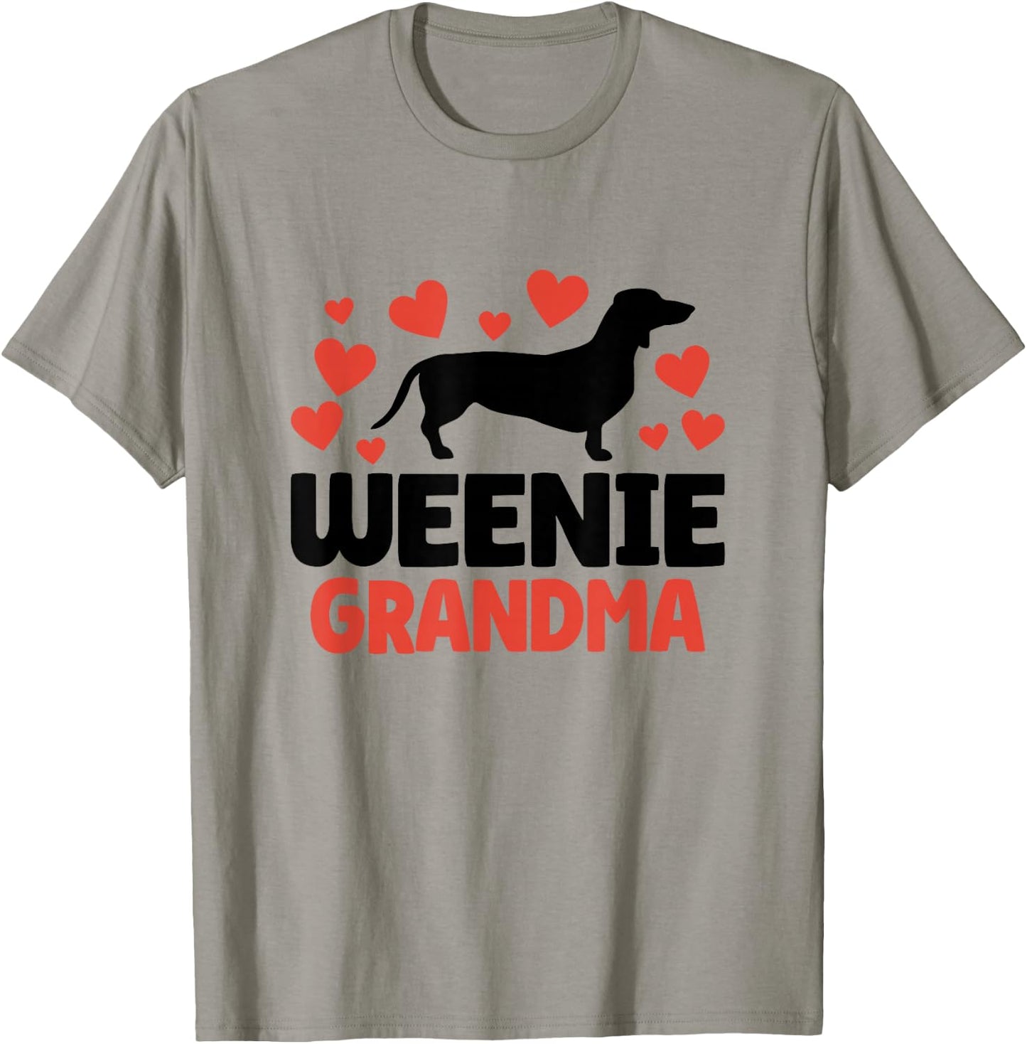 Cute Weenie Grandma Mothers Day Dachshund Wiener Dog Novelty T-Shirt - T-Shirt | Sand