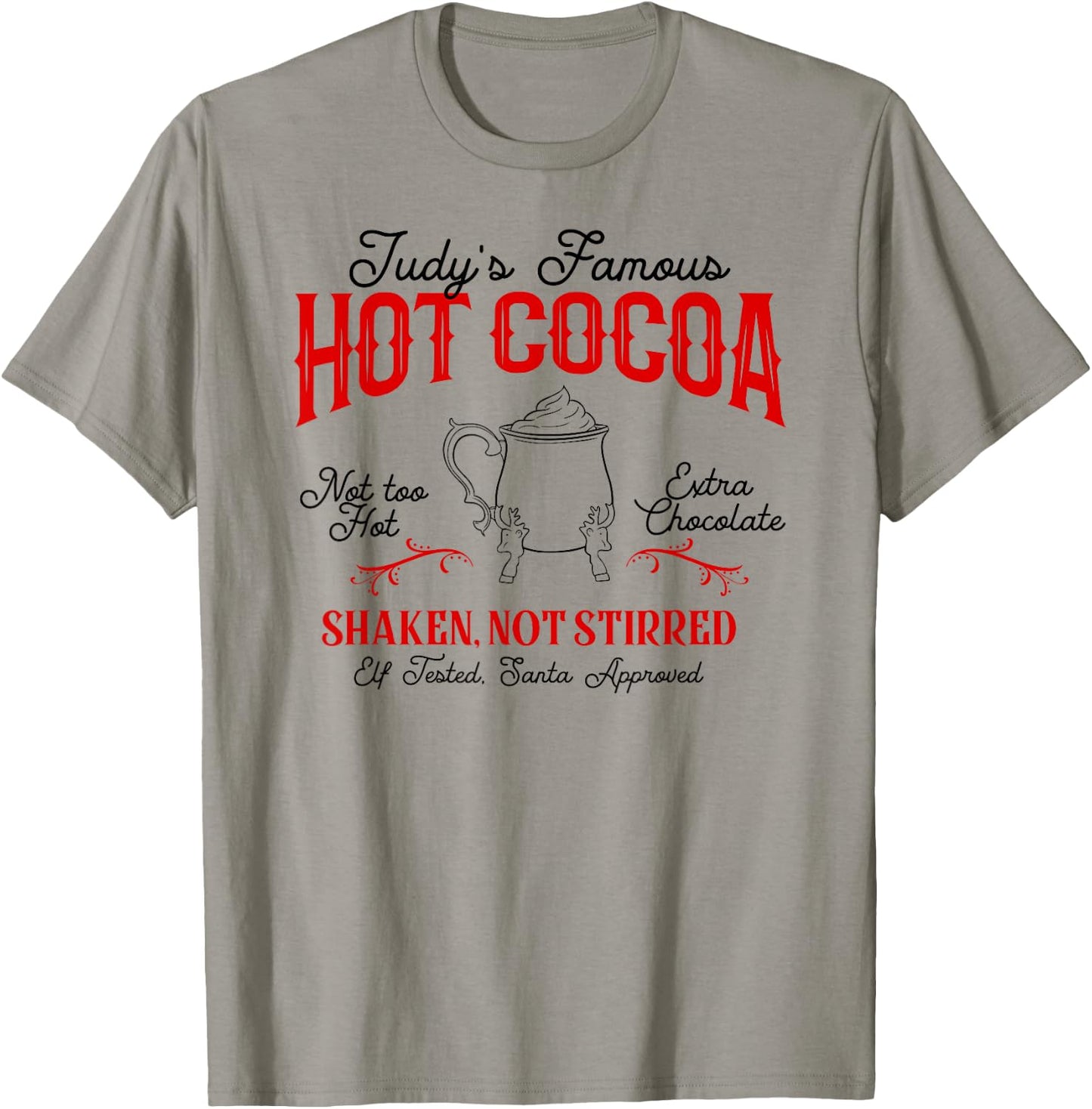 Judy's Famous Hot Cocoa Funny Christmas T-Shirt - T-Shirt | Sand