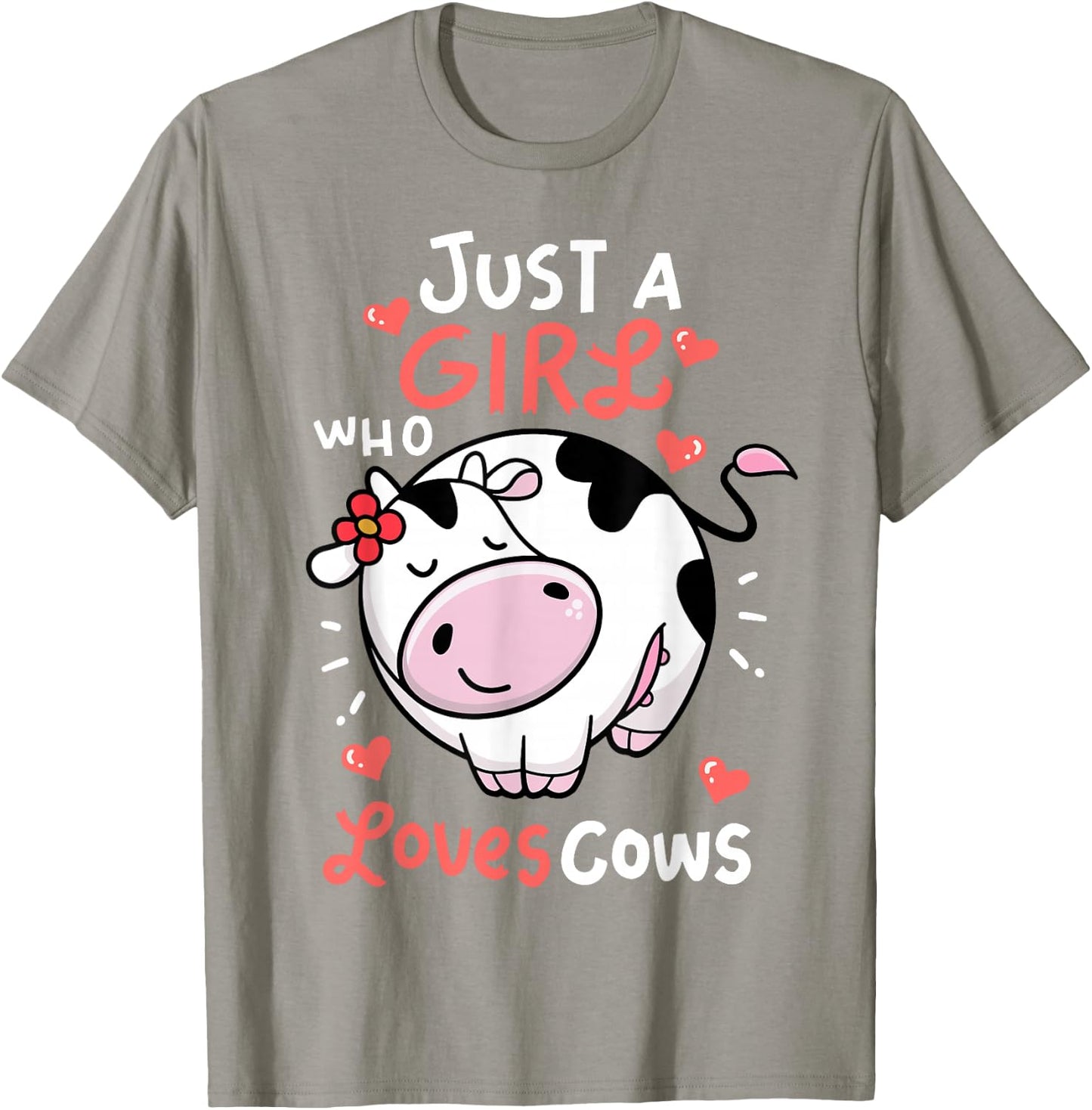 Cow-Shirt Just A Girl Who Loves Cows Print Kids Toddler Farm T-Shirt - T-Shirt | Sand