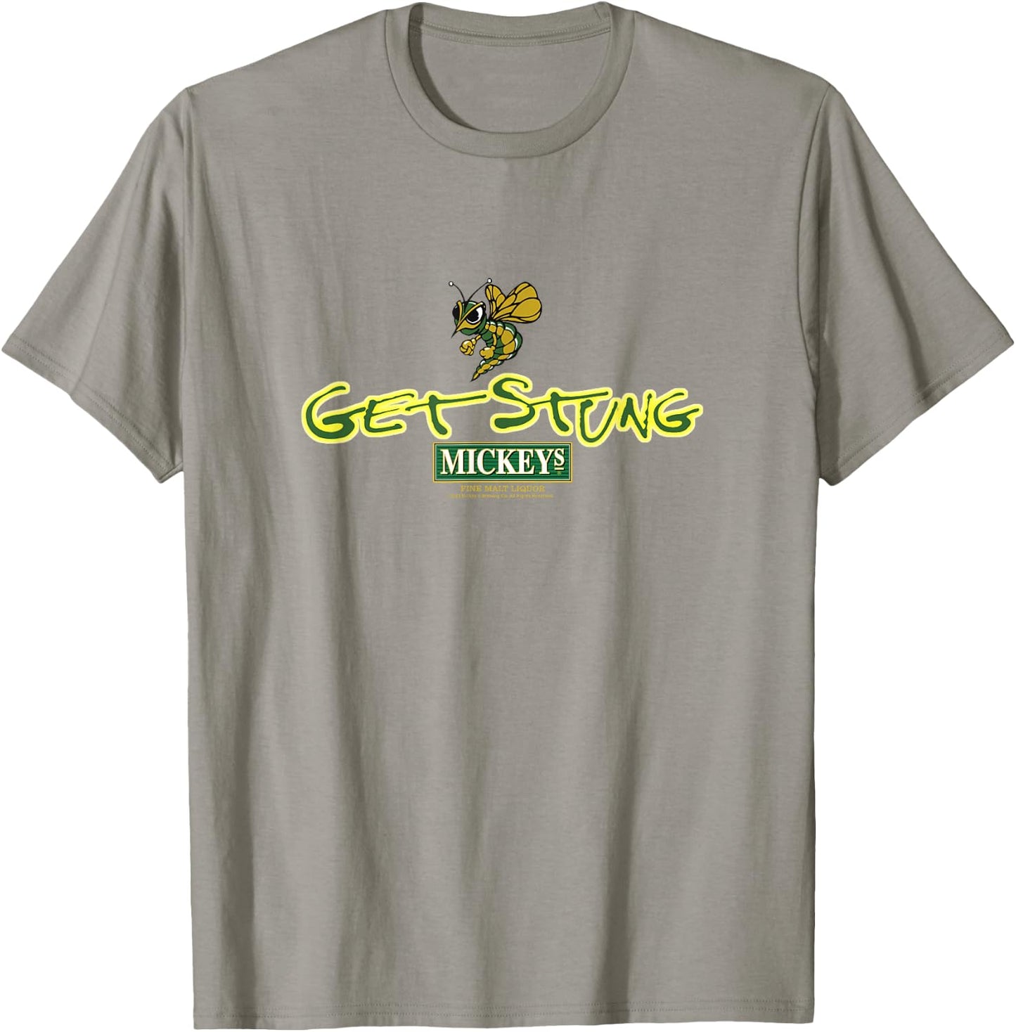 Coors Brewing Company Get Stung Mickey's Fine Malt Liquor T-Shirt - T-Shirt | Sand