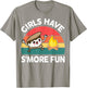 Girl Have Smore Fun One Happy Camper Kids Toddler Camping T-Shirt - T-Shirt | Sand