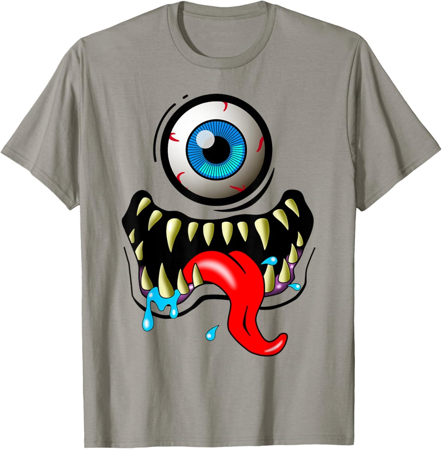 Monster Face Funny T-Shirt - T-Shirt | Sand