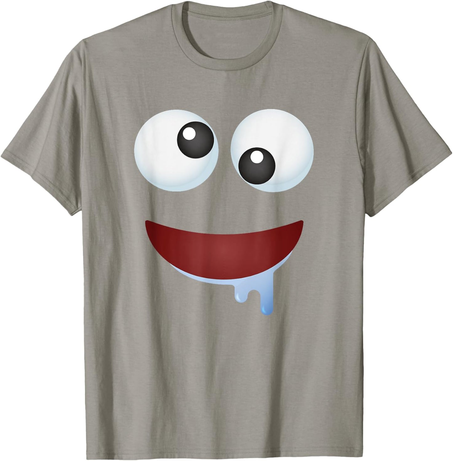 Funny Group Costume Halloween Team Outfit Drooling Emoticon T-Shirt - T-Shirt | Sand
