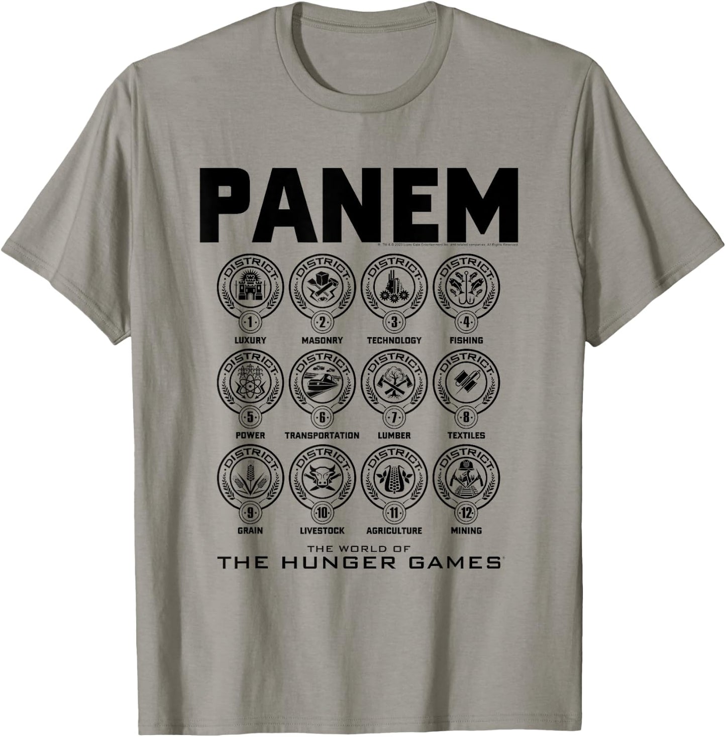 The Hunger Games District Icons T-Shirt - T-Shirt | Sand