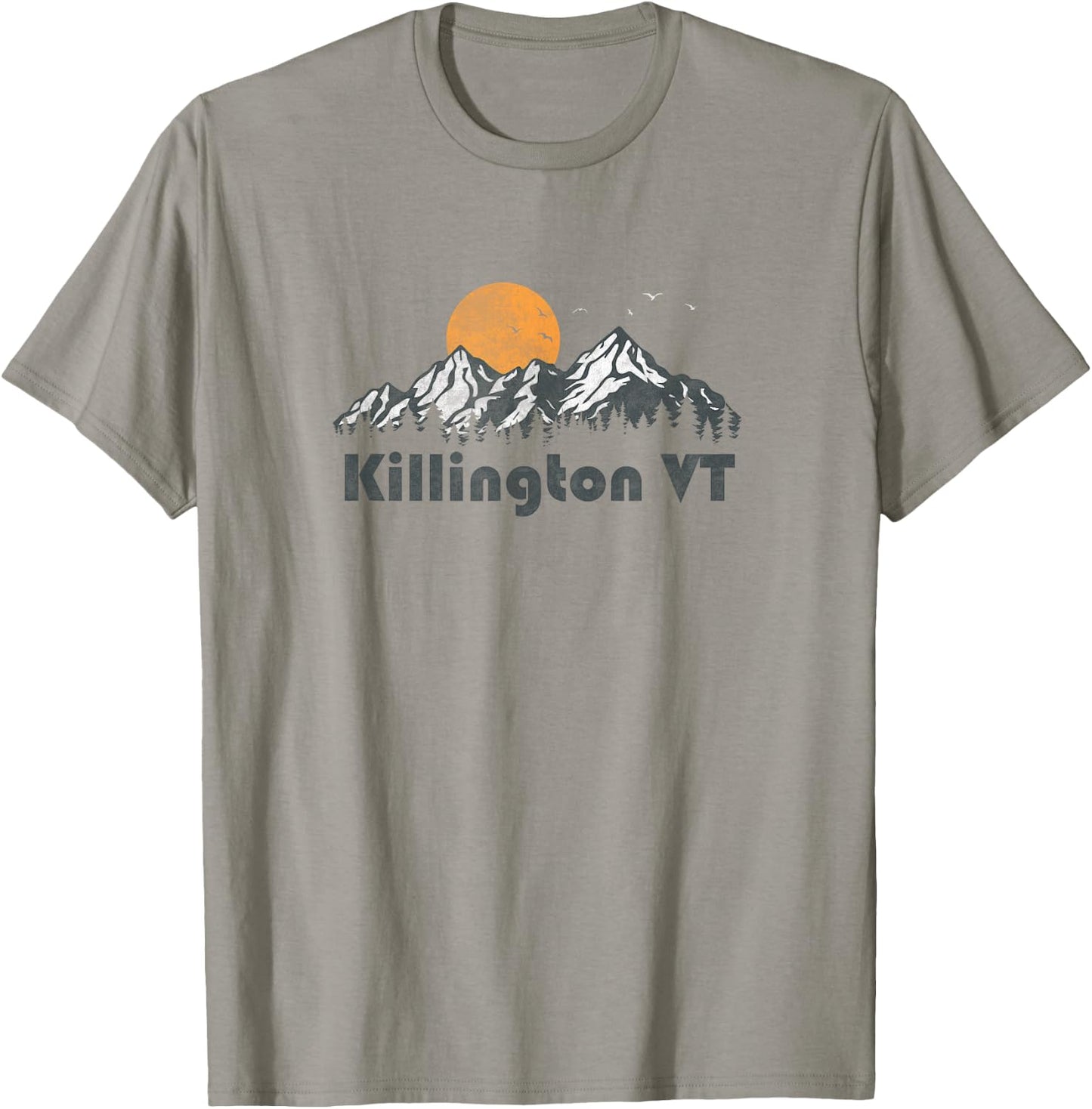 Retro Killington Vermont Vintage 80s Mountain Graphic T-Shirt - T-Shirt | Sand