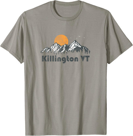 Retro Killington Vermont Vintage 80s Mountain Graphic T-Shirt - T-Shirt | Sand
