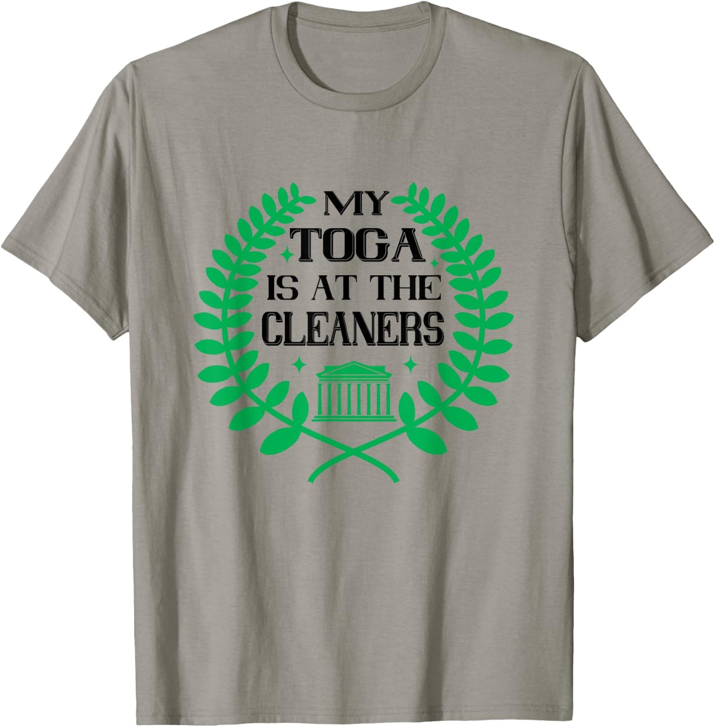 Funny Toga Party Greek Celebration College Frat Theme Toga Party - Blue, Small - Men's Classic Fit Short Sleeve - Party, Roman Festival, Greek Culture - Unique Graphic Design T-Shirt - T-Shirt | Sand