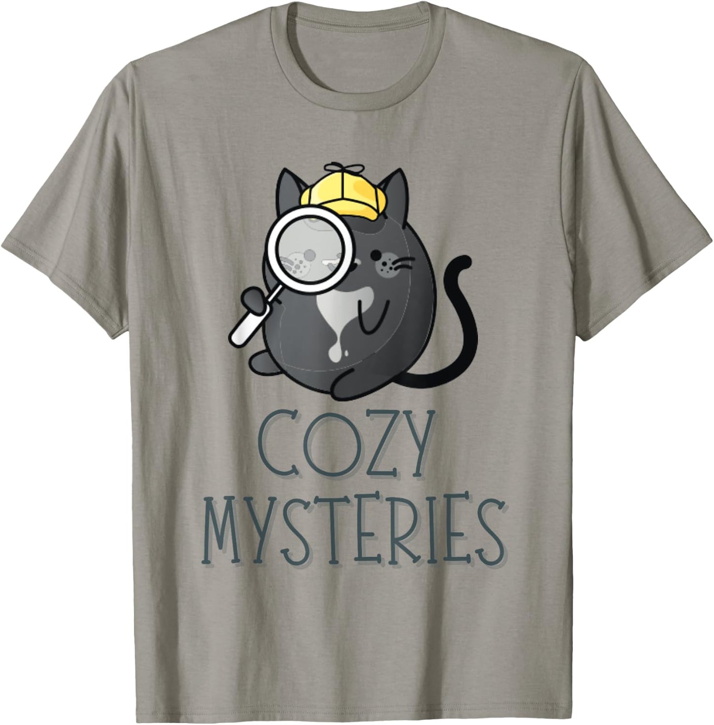 Cozy Mysteries | Cute Cat Cozy Murder Mystery Cat Detective T-Shirt - T-Shirt | Sand