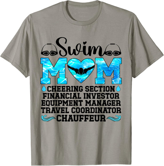 Swim Mom Definition Swimming Mother Of A Swimmer Mom T-Shirt - T-Shirt | Sand
