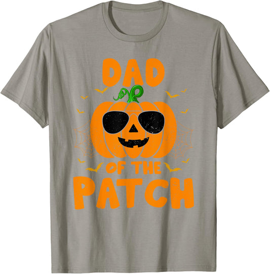 Pumpkin Dad Of The Patch Group Halloween Costume Family Dad T-Shirt - T-Shirt | Sand