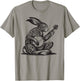 Bunny Rabbit Playing Banjo Tribal Art Music Festival Zen T-Shirt - T-Shirt | Sand