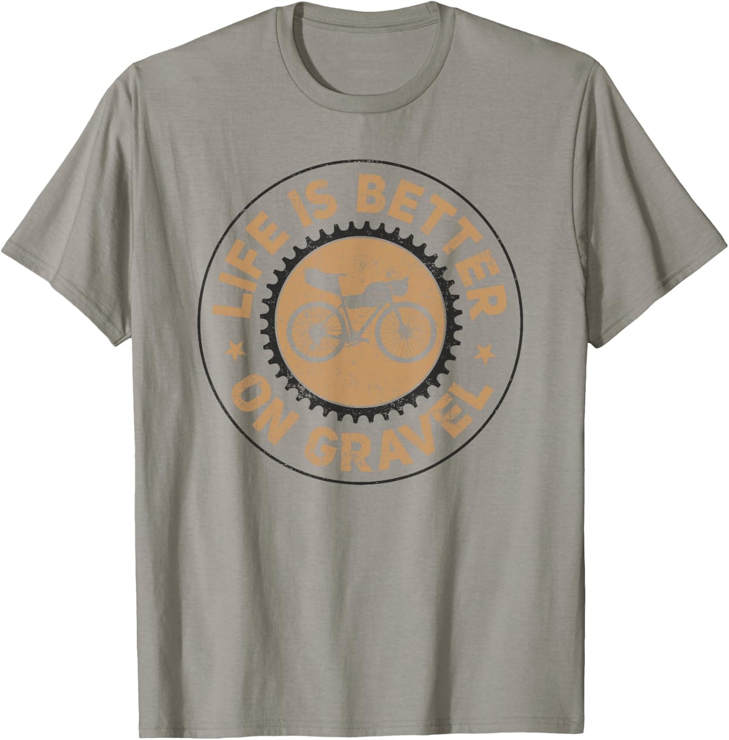 Life Is Better On Gravel - Gravel Bike T-Shirt - T-Shirt | Sand