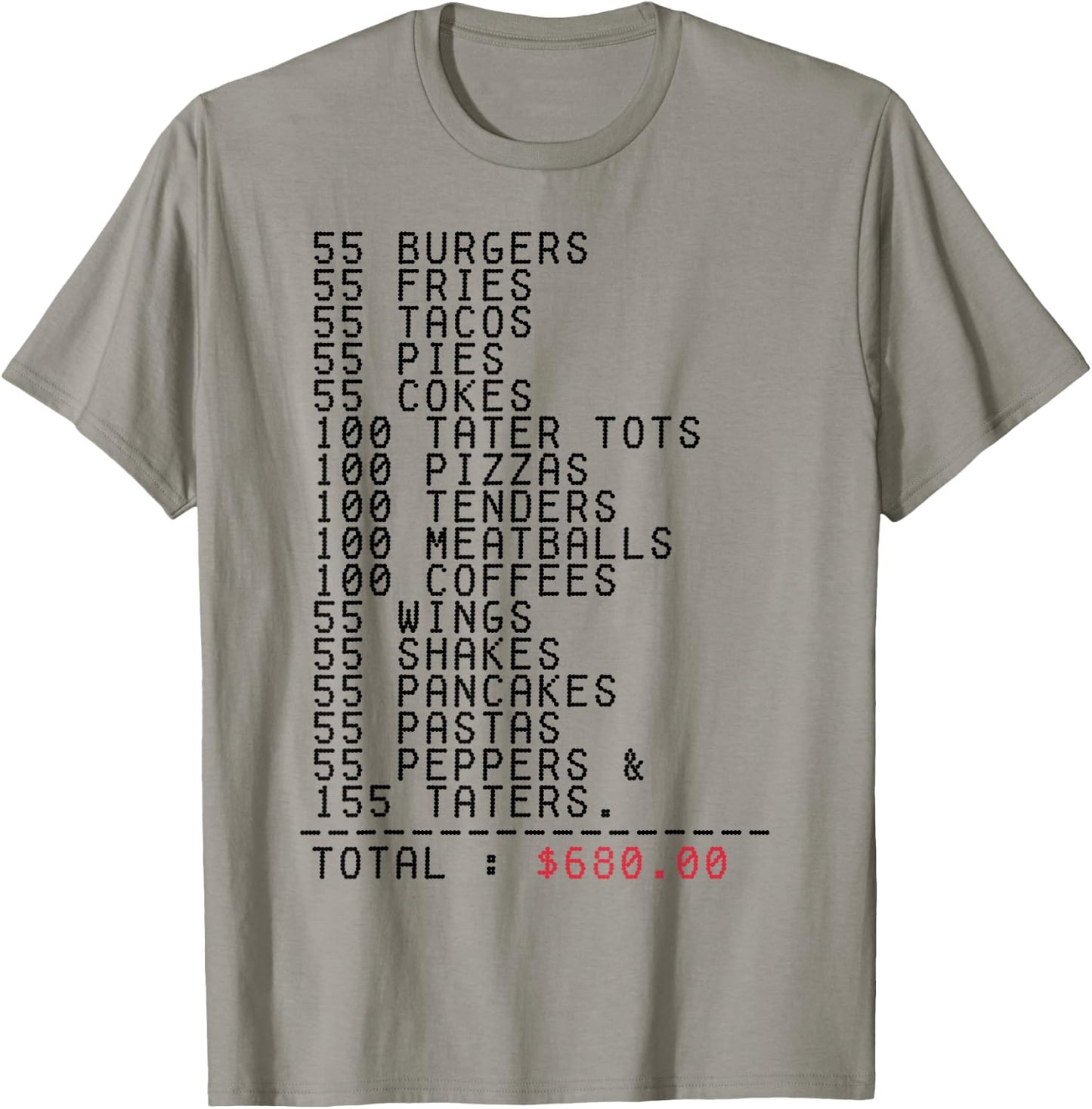 55 Burgers 55 Fries I Think You Should Leave Funny T-Shirt - T-Shirt | Sand