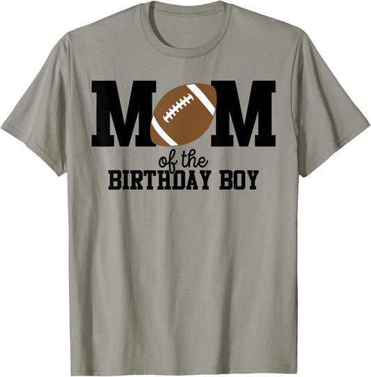 Mom of The Birthday Boy Football Lover First Birthday Party T-Shirt - T-Shirt | Sand