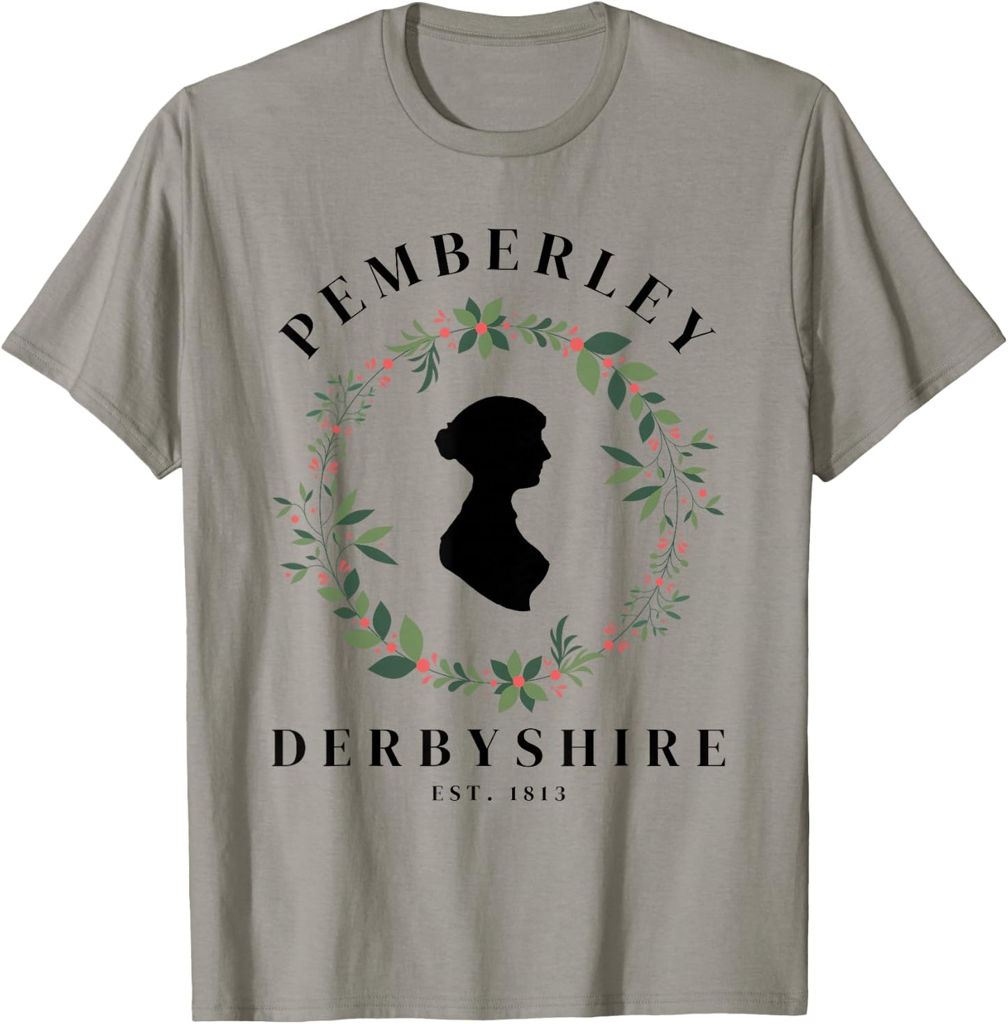 Pemberley Derbyshire 1813 Pride and Prejudice Jane Austen T-Shirt - T-Shirt | Sand