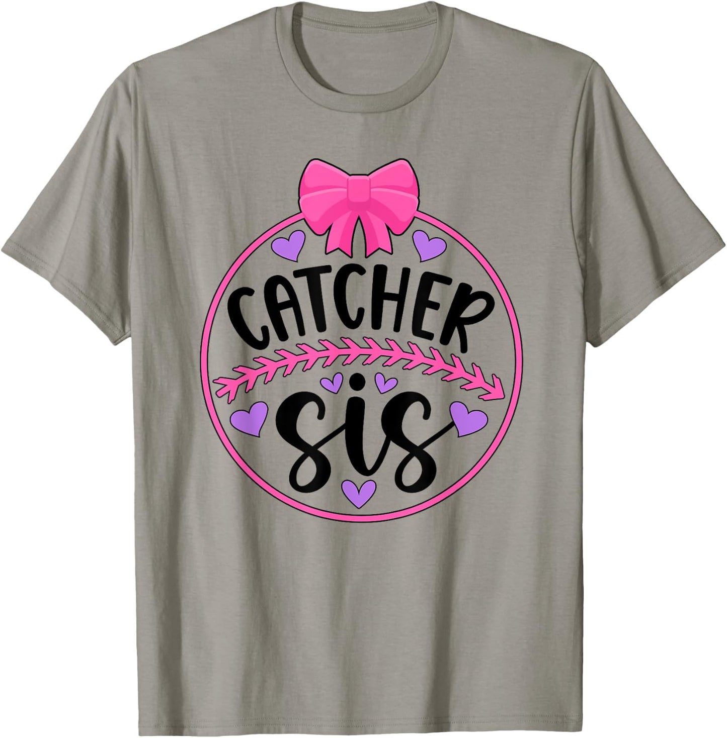 Baseball Catcher Sis Proud Baseball Catcher Sister T-Shirt - T-Shirt | Sand
