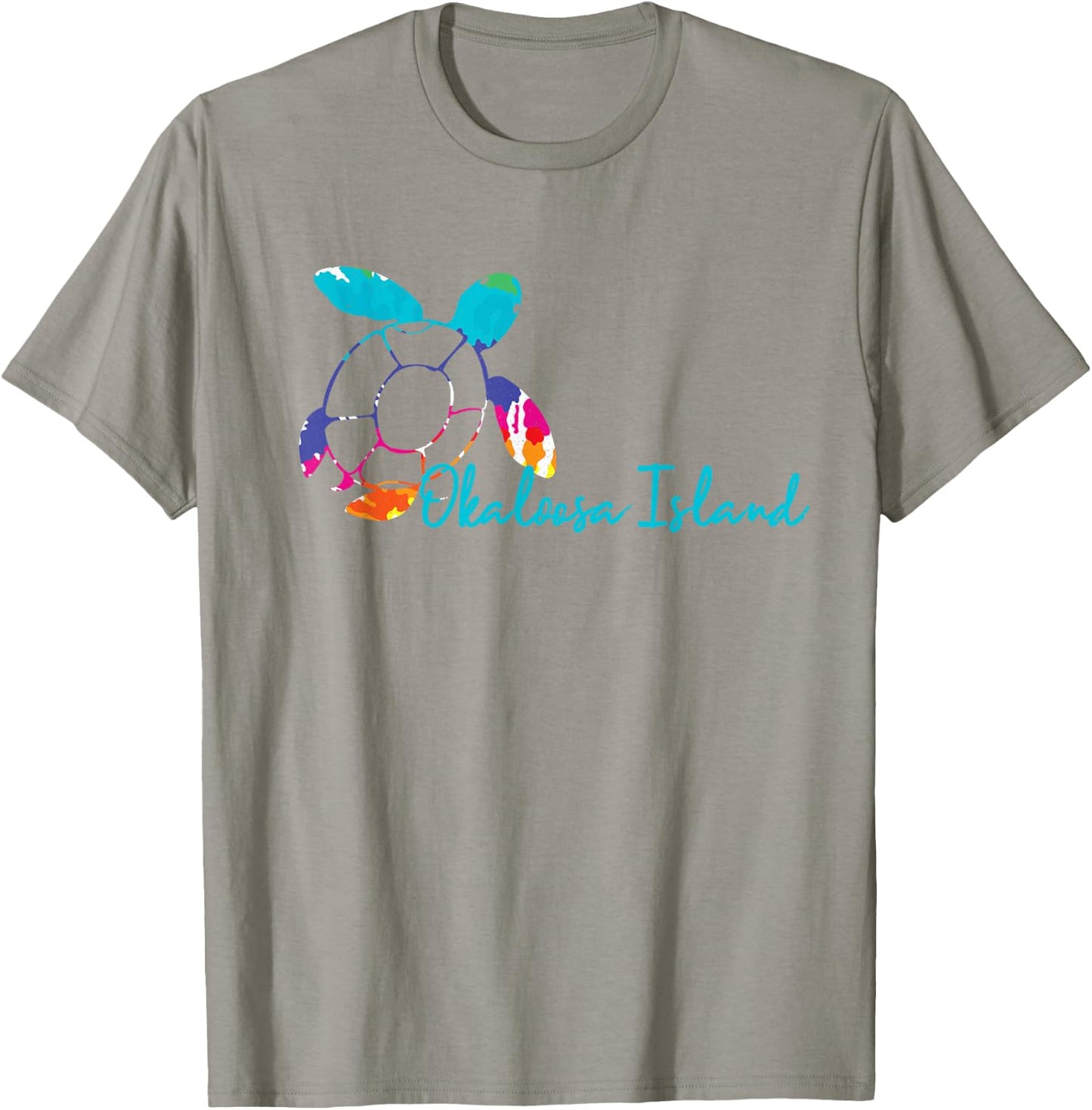 Okaloosa Island Tie Dye Turtle Ocean Loggerhead BOHO Coastal T-Shirt - T-Shirt | Sand