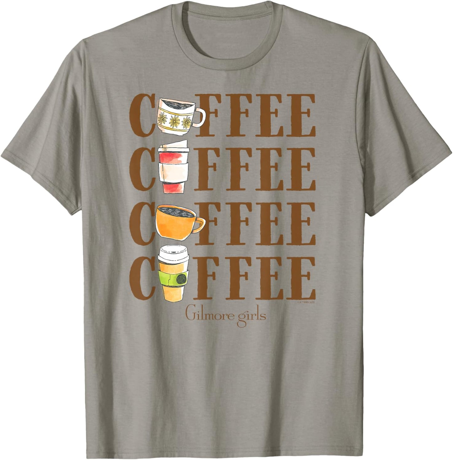 Gilmore Girls - Coffee Repeated T-Shirt - T-Shirt | Sand