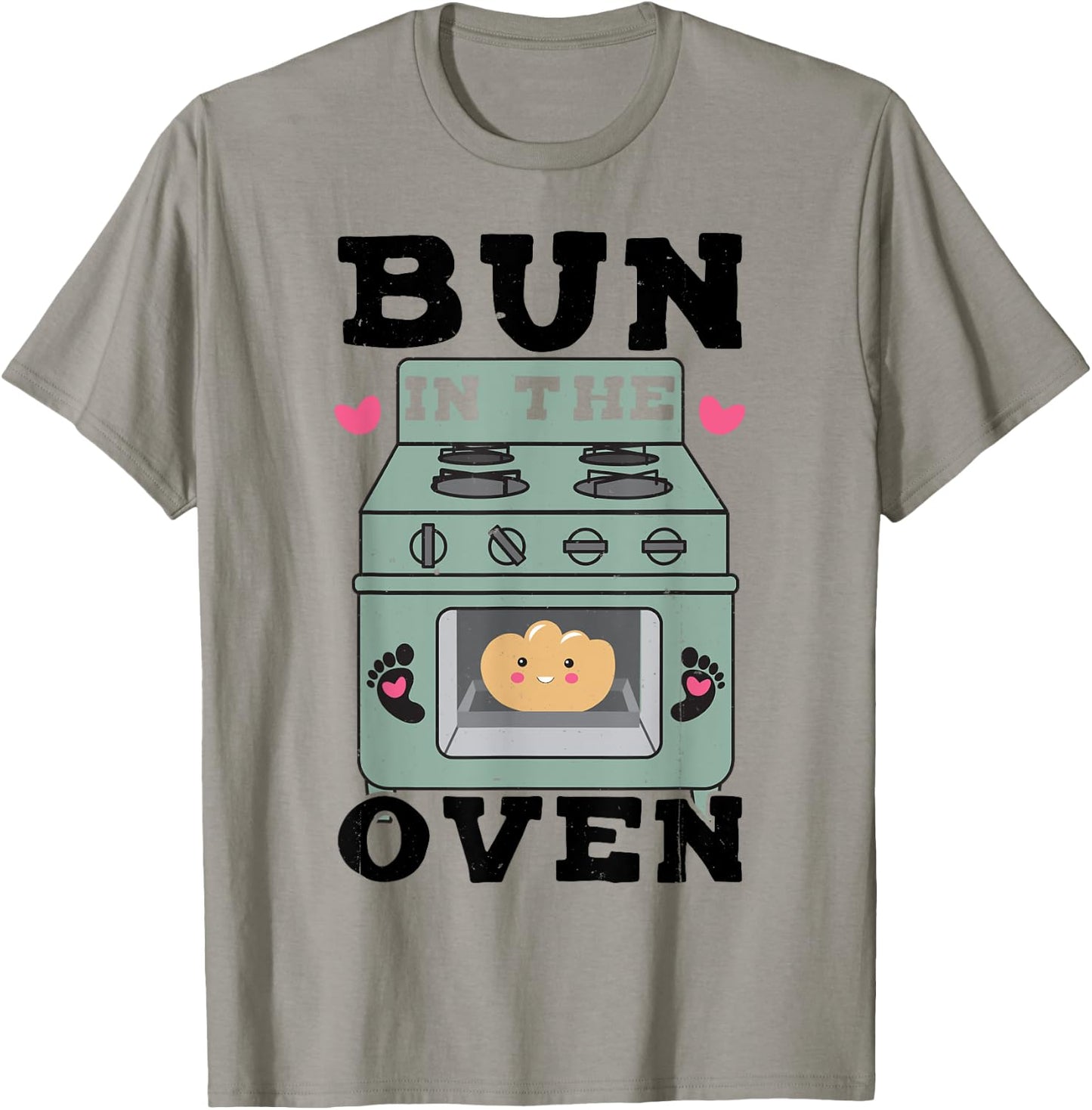 Bun In The Oven - Baby Announcement T-Shirt - T-Shirt | Sand