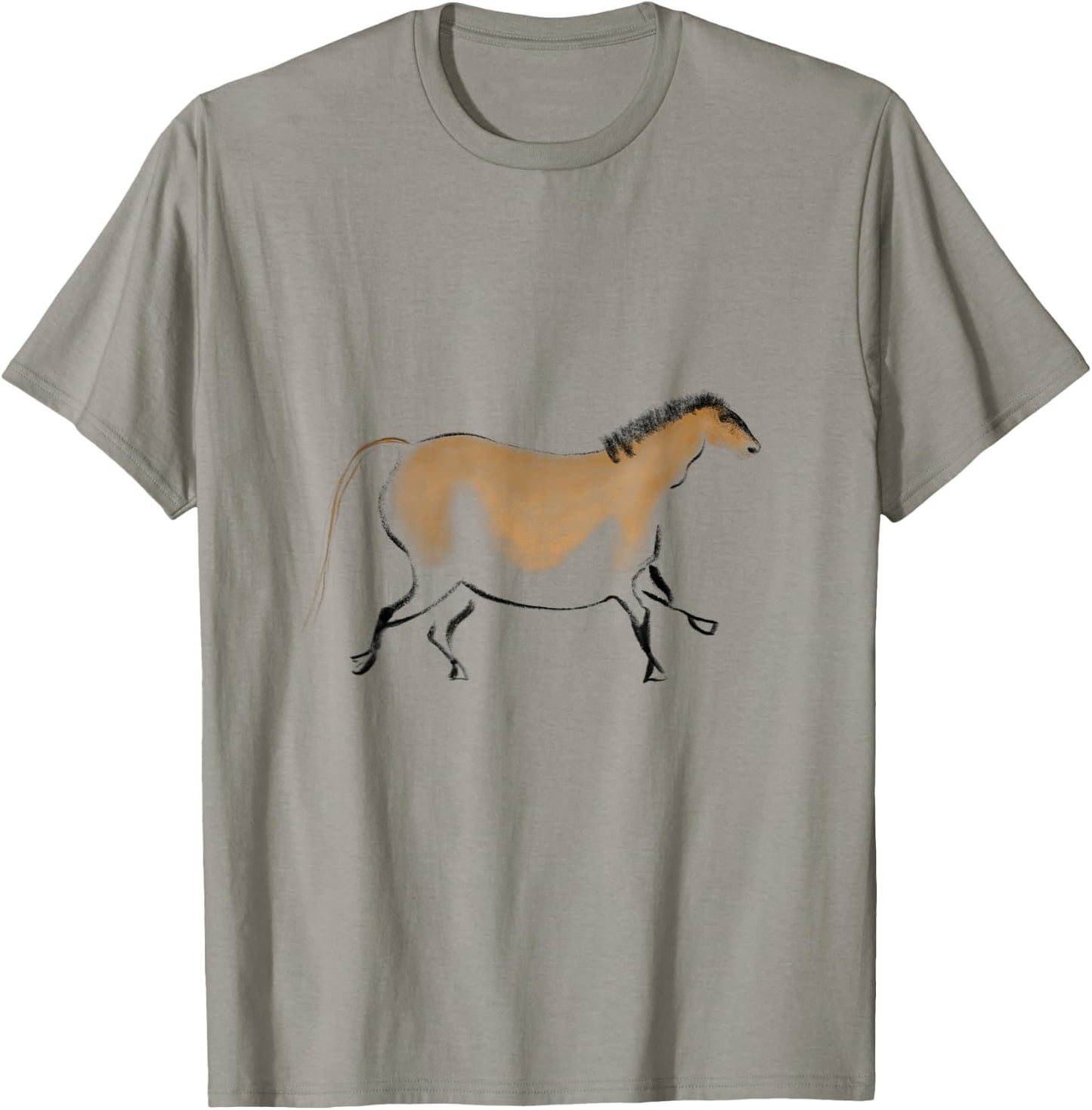 Cave Painting of a stone age horse from Lascaux T-Shirt - T-Shirt | Sand