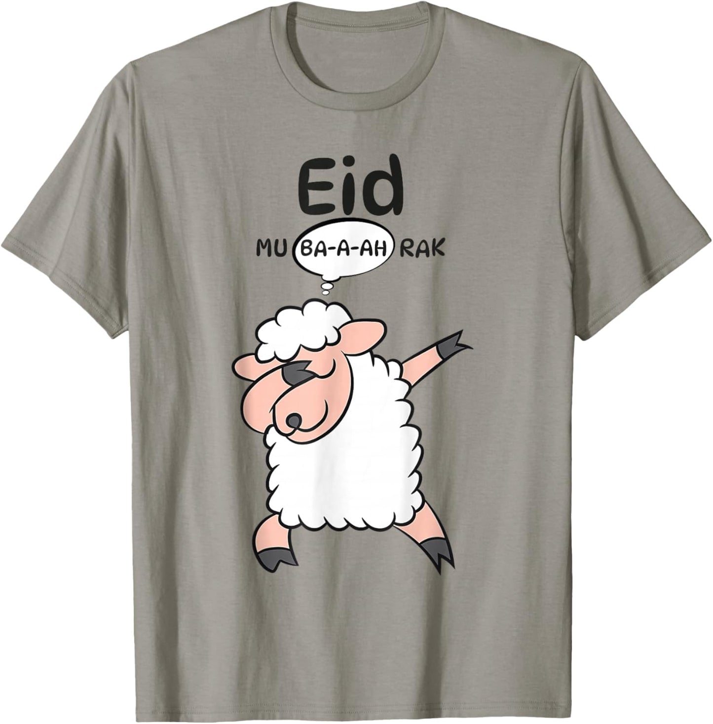 Cute Dabbing Sheep Eid Mu-ba-a-ah-RAK Eid al Adha Mubarak T-Shirt - T-Shirt | Sand