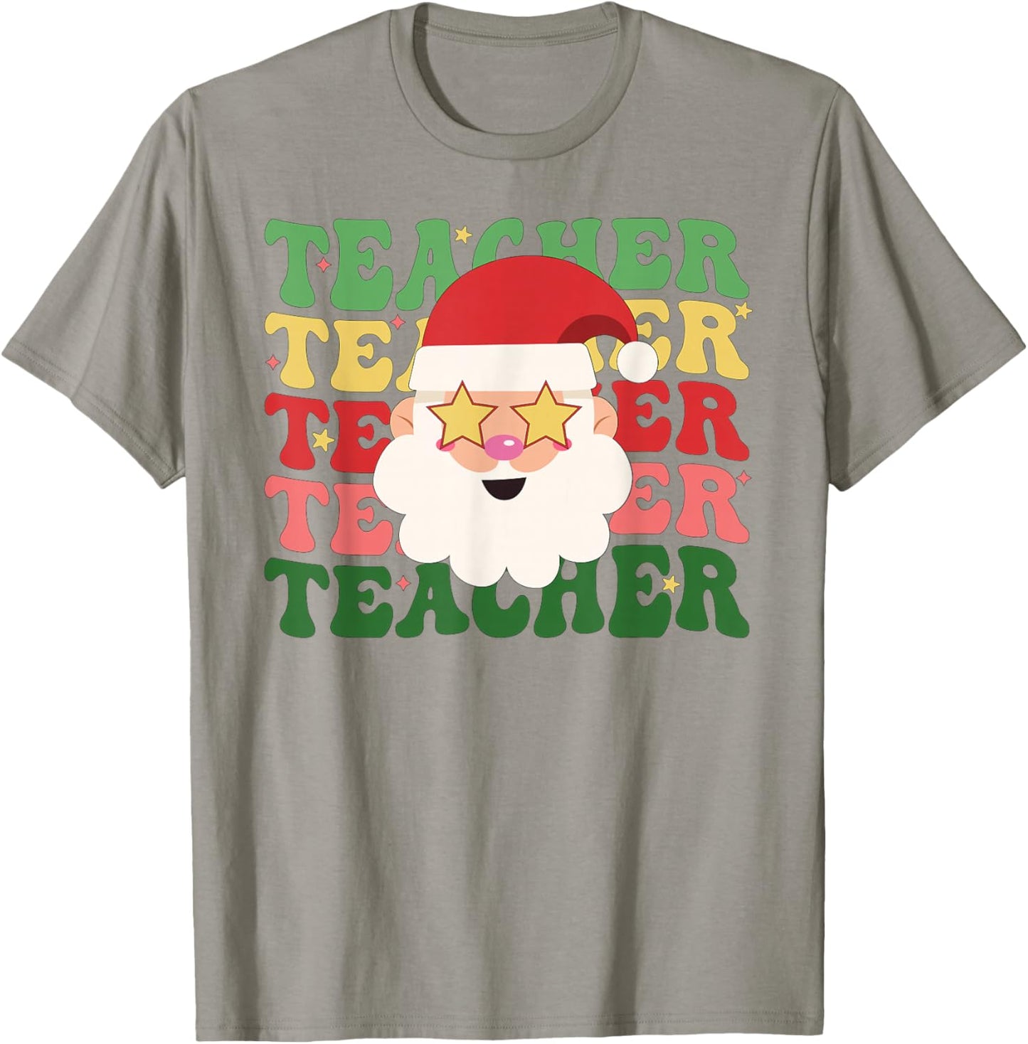 Groovy Teacher Christmas Teaching Xmas Party T-Shirt - T-Shirt | Sand