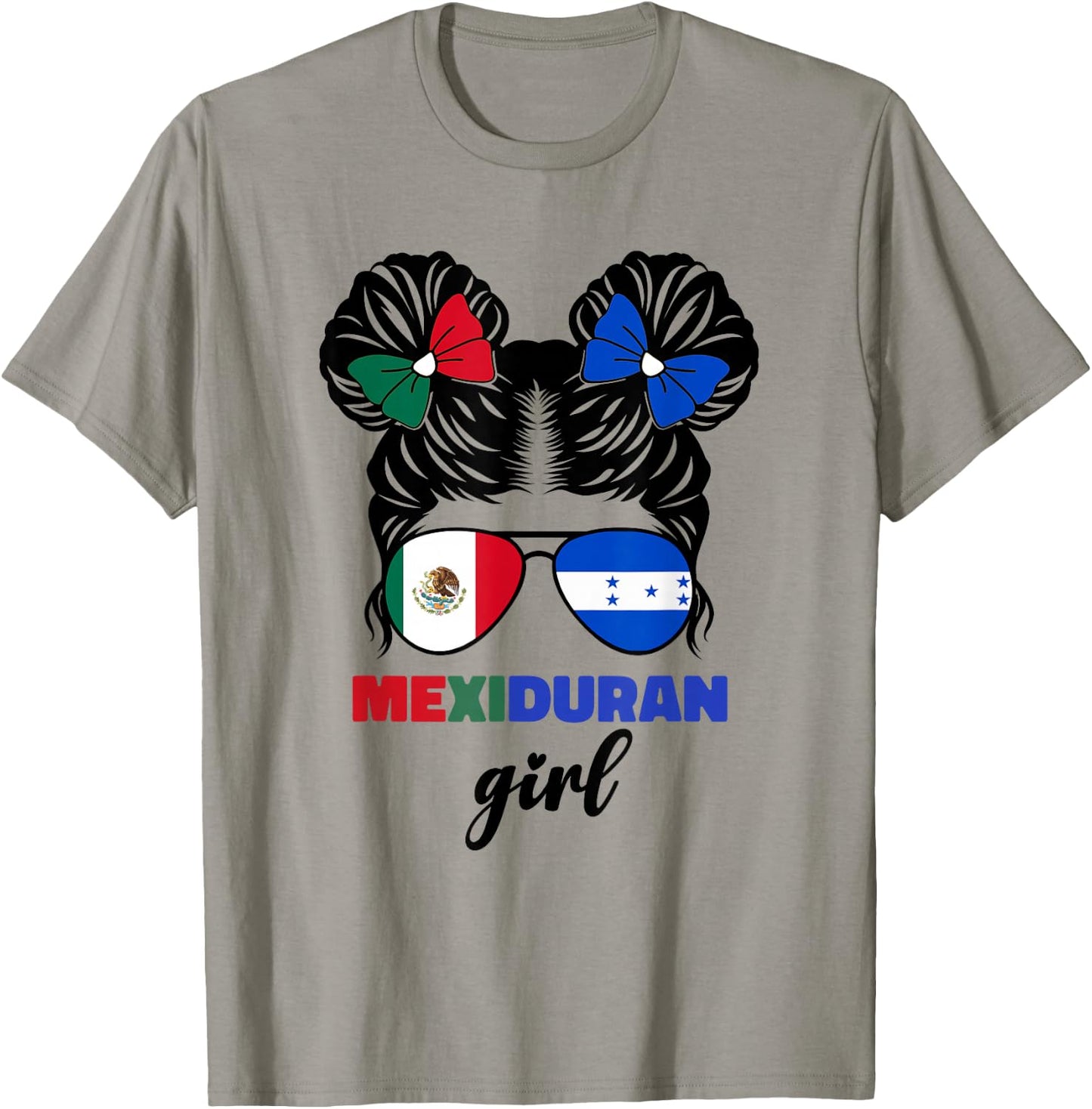 Half Mexican and Honduran Mexico Honduras Flag Girls Kids T-Shirt - T-Shirt | Sand