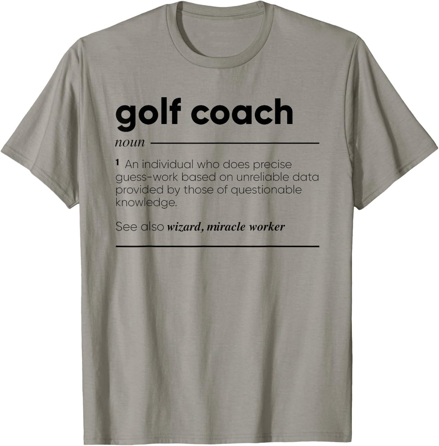 Golf Coach Funny Definition T-Shirt - T-Shirt | Sand