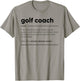 Golf Coach Funny Definition T-Shirt - T-Shirt | Sand