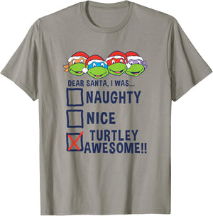 Teenage Mutant Ninja Turtles Christmas Santa I was Awesome T-Shirt - T-Shirt | Sand