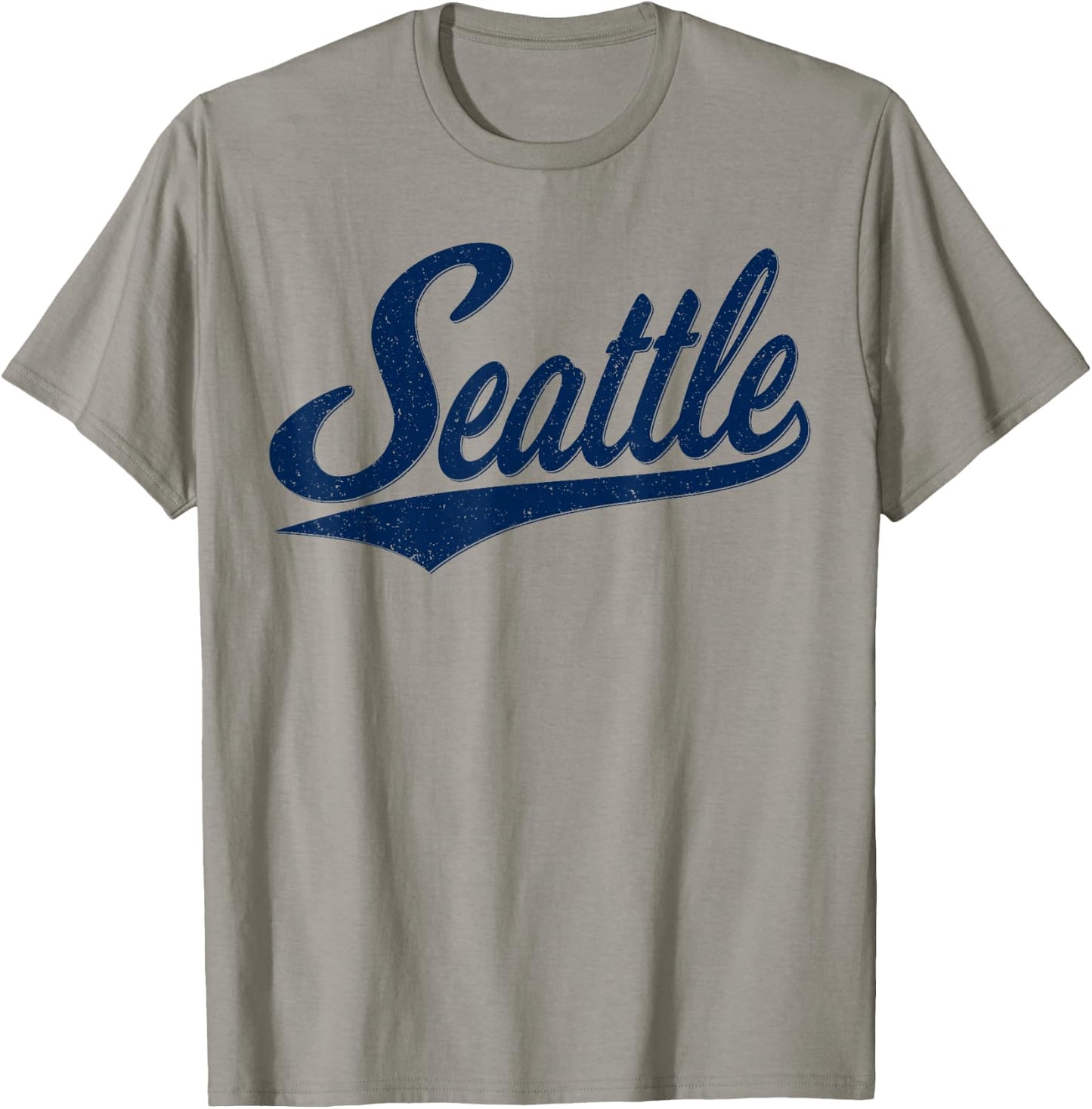 Seattle Washington Varsity Script Vintage Retro Sports Style T-Shirt - T-Shirt | Sand