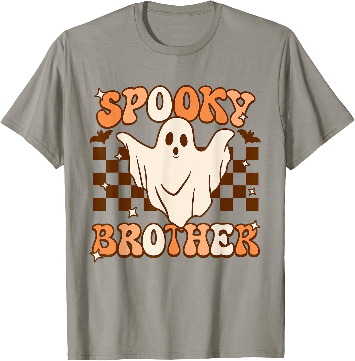 Retro Groovy Ghost Spooky Brother Costume Matching T-Shirt - T-Shirt | Sand