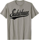 Saskatchewan Varsity Script Retro Vintage Sports Style T-Shirt - T-Shirt | Sand