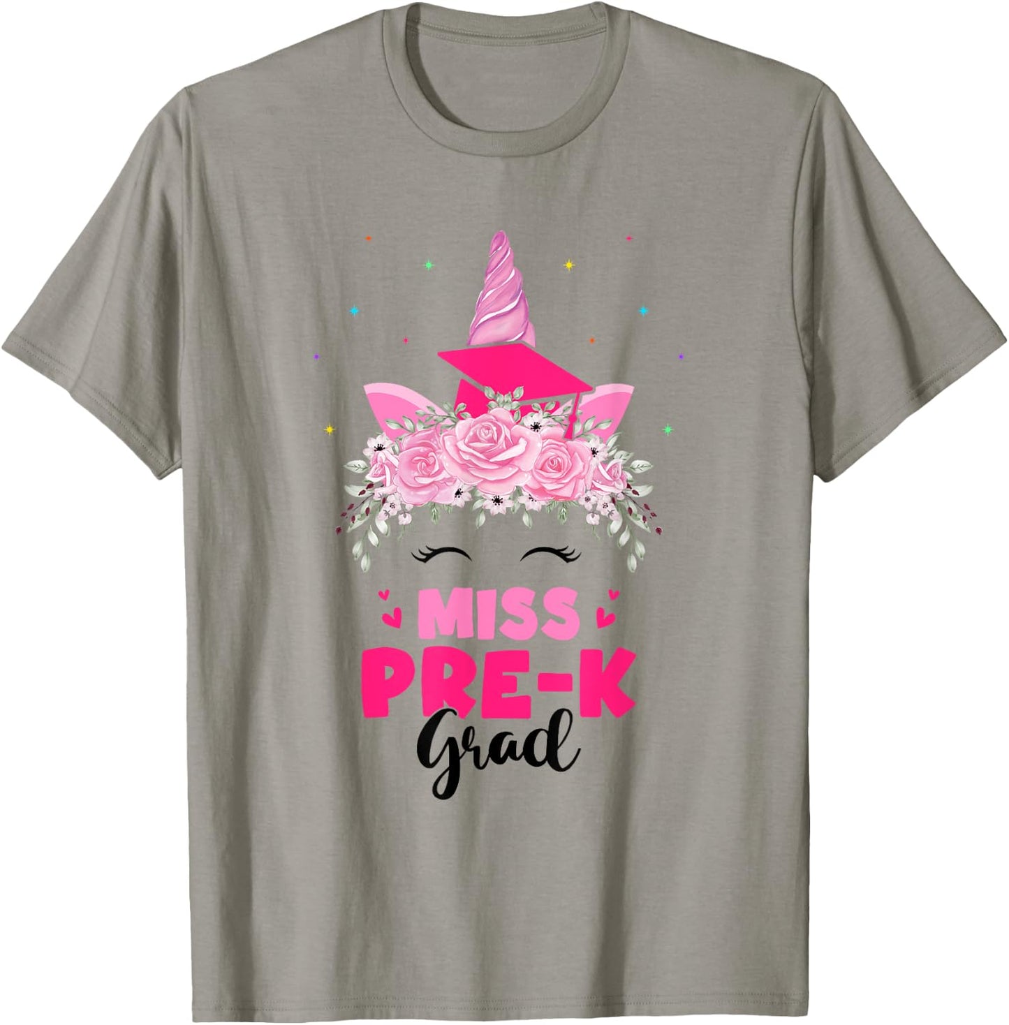 Unicorn Miss Pre-k Grad Preschool Graduation Girls Kids T-Shirt - T-Shirt | Sand